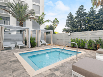 Relaxing whirlpool spa